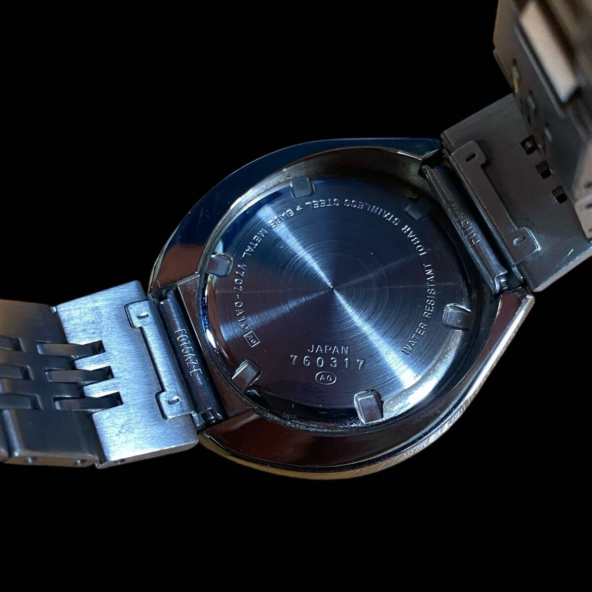 ☆SEIKO ALBA AKA ツノ IKKAKU V707-0A10【2本まとめ】 青文字盤 銀