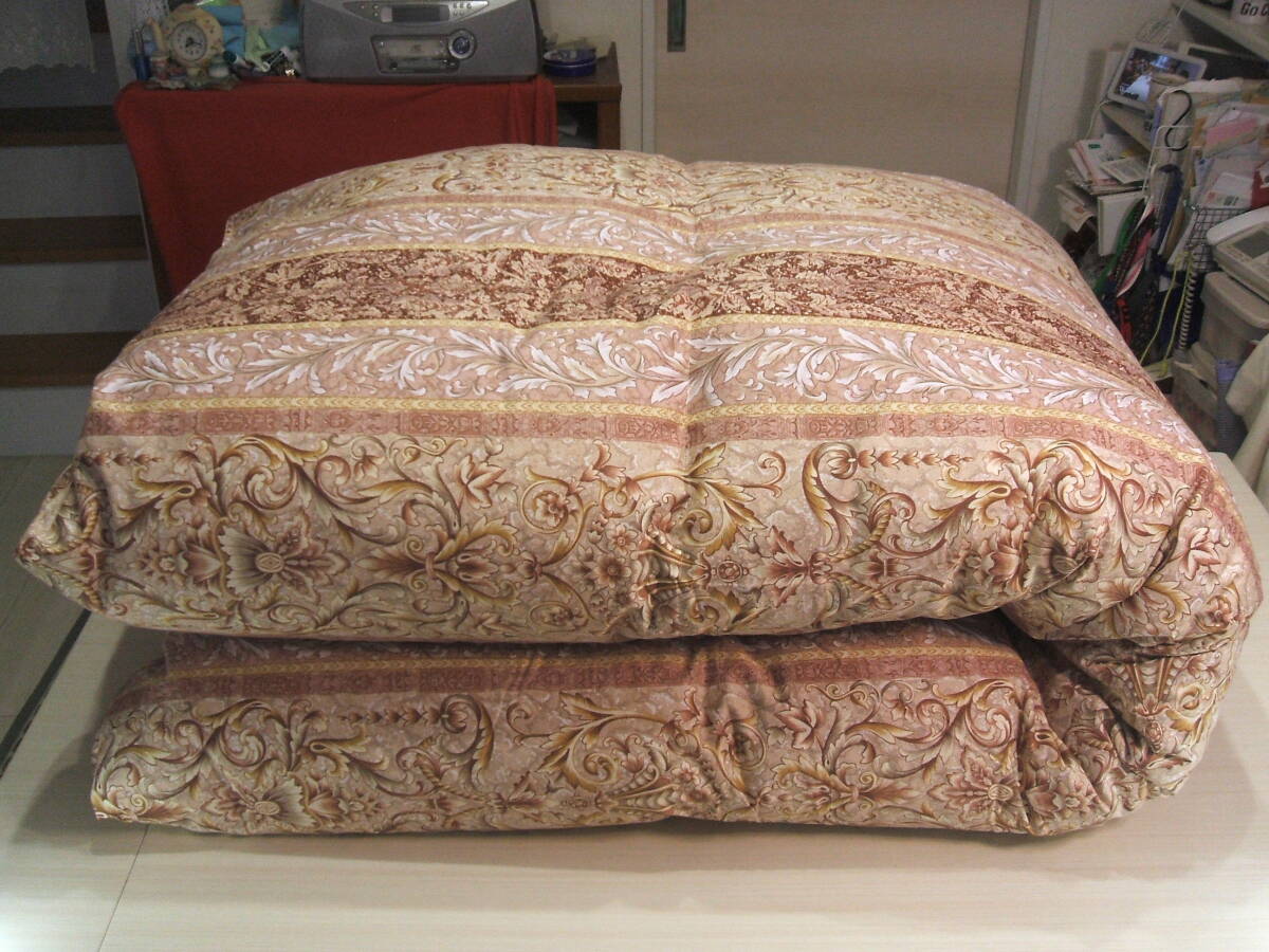 新品＊専門店用＊１，３キロに増量＊二層８０超長綿生地＊五ッ星＊ロイヤル＊フランス産ビッグダウン９３％＊羽毛布団（シングル＊ピンク）_3