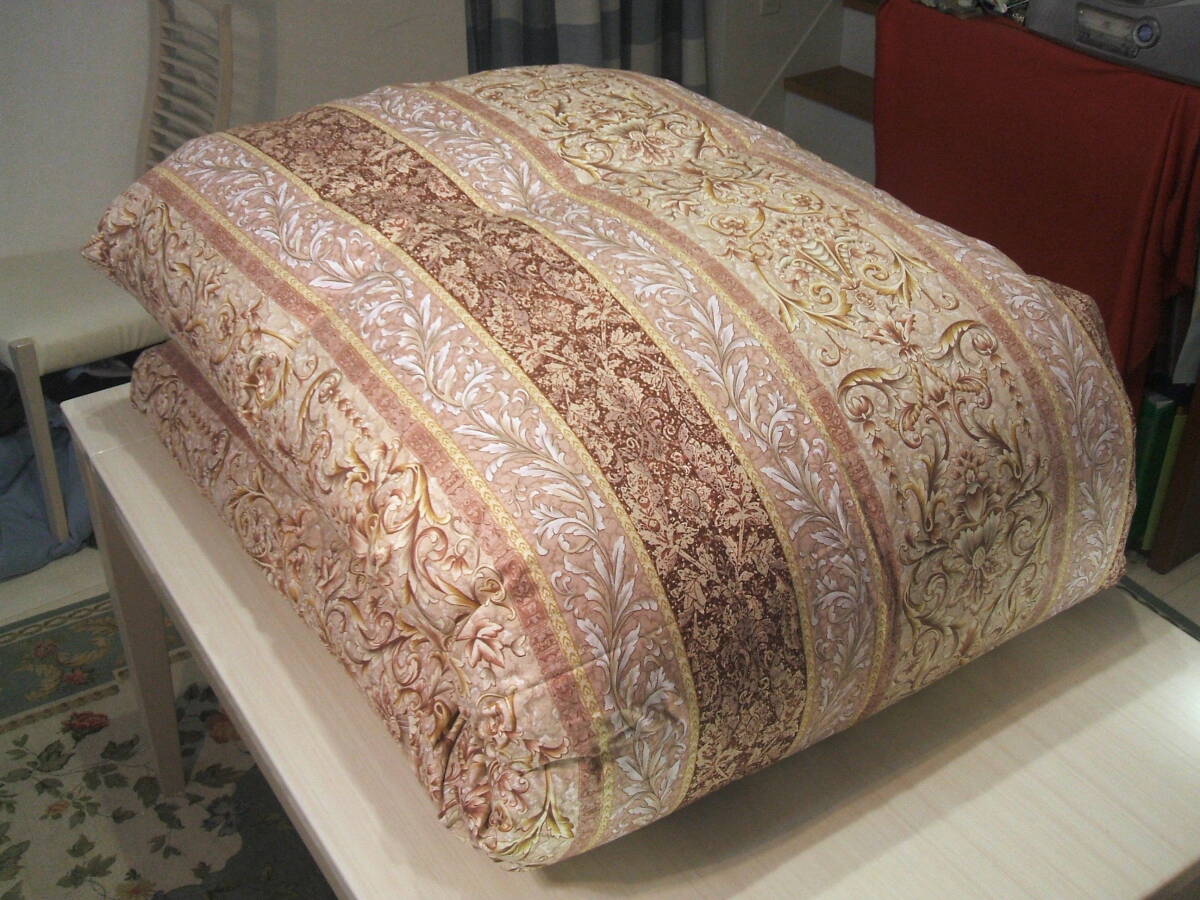 新品＊専門店用＊１，３キロに増量＊二層８０超長綿生地＊五ッ星＊ロイヤル＊フランス産ビッグダウン９３％＊羽毛布団（シングル＊ピンク）_4