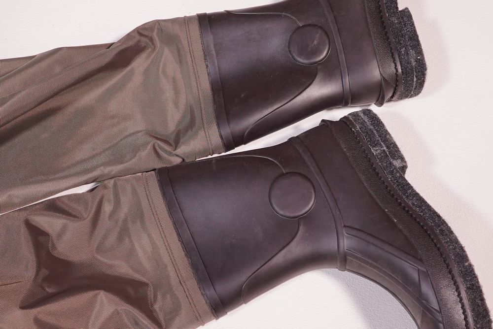 未使用保管品　ソウシン　リバレイ　PVCナイロンチェストハイウェーダーSサイズ_8