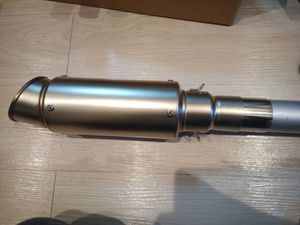 リニューアルシルバーナナメタイプ　ダブルインナーサイレンサー＋グラスウール　バモス