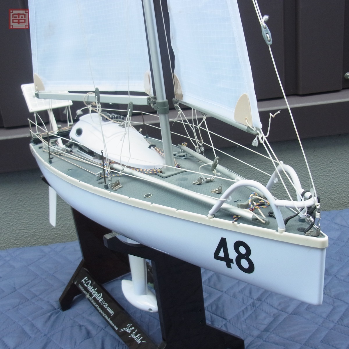 引取限定 現状品 ヨット 1/25 L’Intrepide Gilles Breteche 1990 RC ラジコン 動作未確認 HT(船 ...