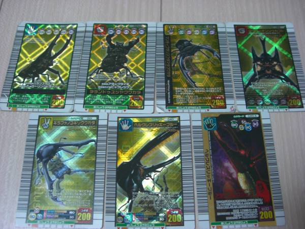 ムシキング　金レア７種類　スーパー技多数　おまけ１８０_1