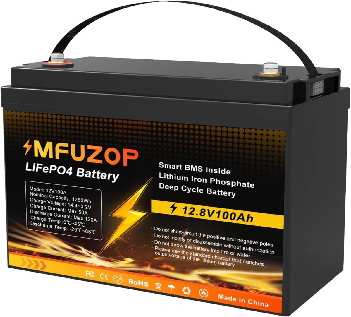 □1円スタート 新品□ MFUZOP 12V 100Ah LiFePO4 リン酸鉄リチウム 