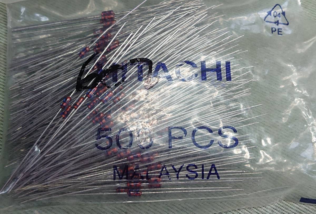 □　HZ6C2　6V～6.3V　0.5W　ツェナーダイオード　日立　10本セット　金田AMPに使用 　_4