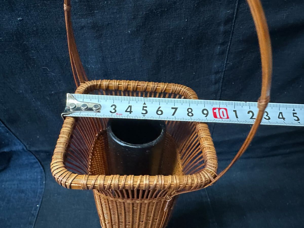 竹編み　花入　竹籠　一輪挿し　花器　竹細工_10