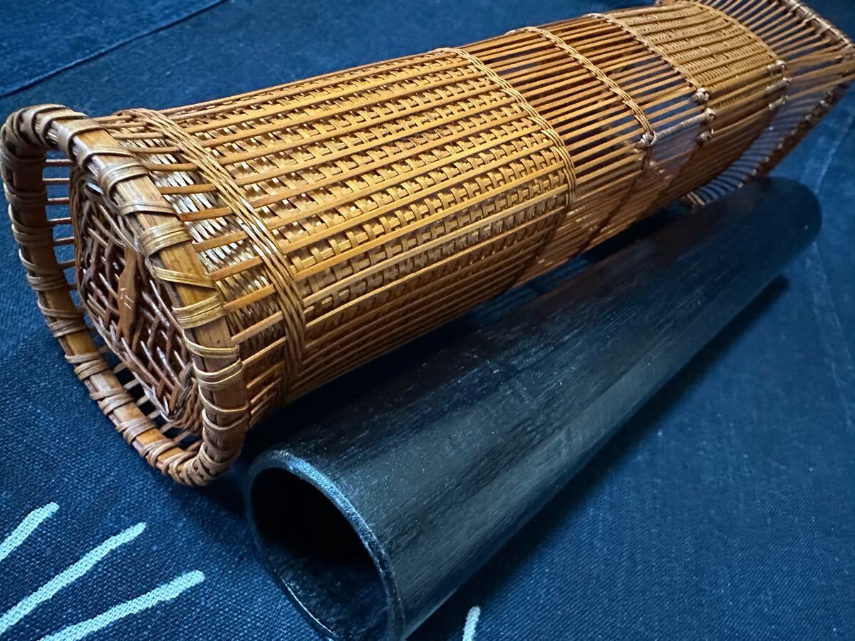 竹編み　花入　竹籠　一輪挿し　花器　竹細工_7