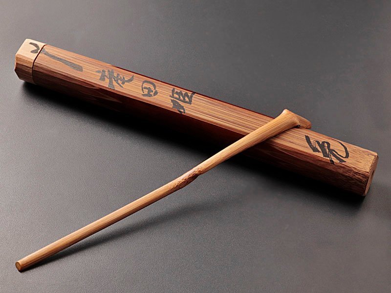 古美味】立花大亀 竹茶杓 銘：竜田姫 茶道具 保証品 DfN2(木工、竹工芸