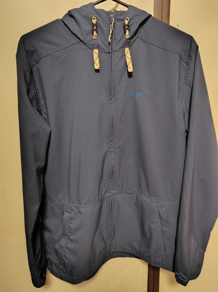 パタゴニア　ストレッチテール プレーニング フーディ メンズМサイズ　カラーネイビーチェック　美品_1