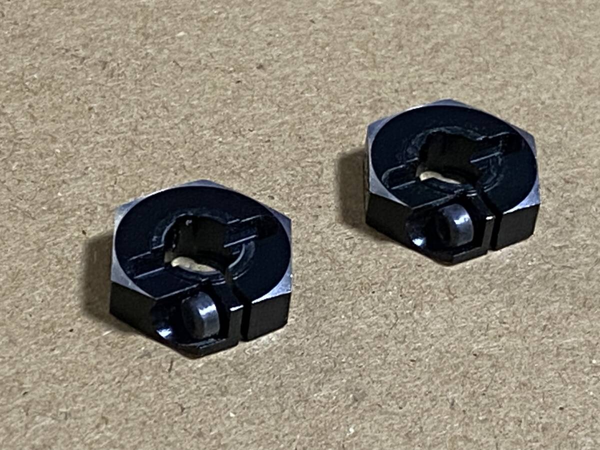 中古 OVER DOSE オーバードーズ OD1437 アルミホイールハブセット 2個のみ クランプタイプ4ｍｍ /ブラック ※Vacula/Divall/XEX_3