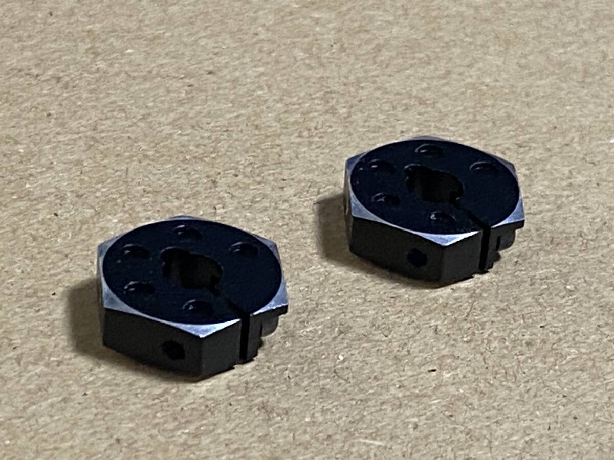 中古 OVER DOSE オーバードーズ OD1437 アルミホイールハブセット 2個のみ クランプタイプ4ｍｍ /ブラック ※Vacula/Divall/XEX_7