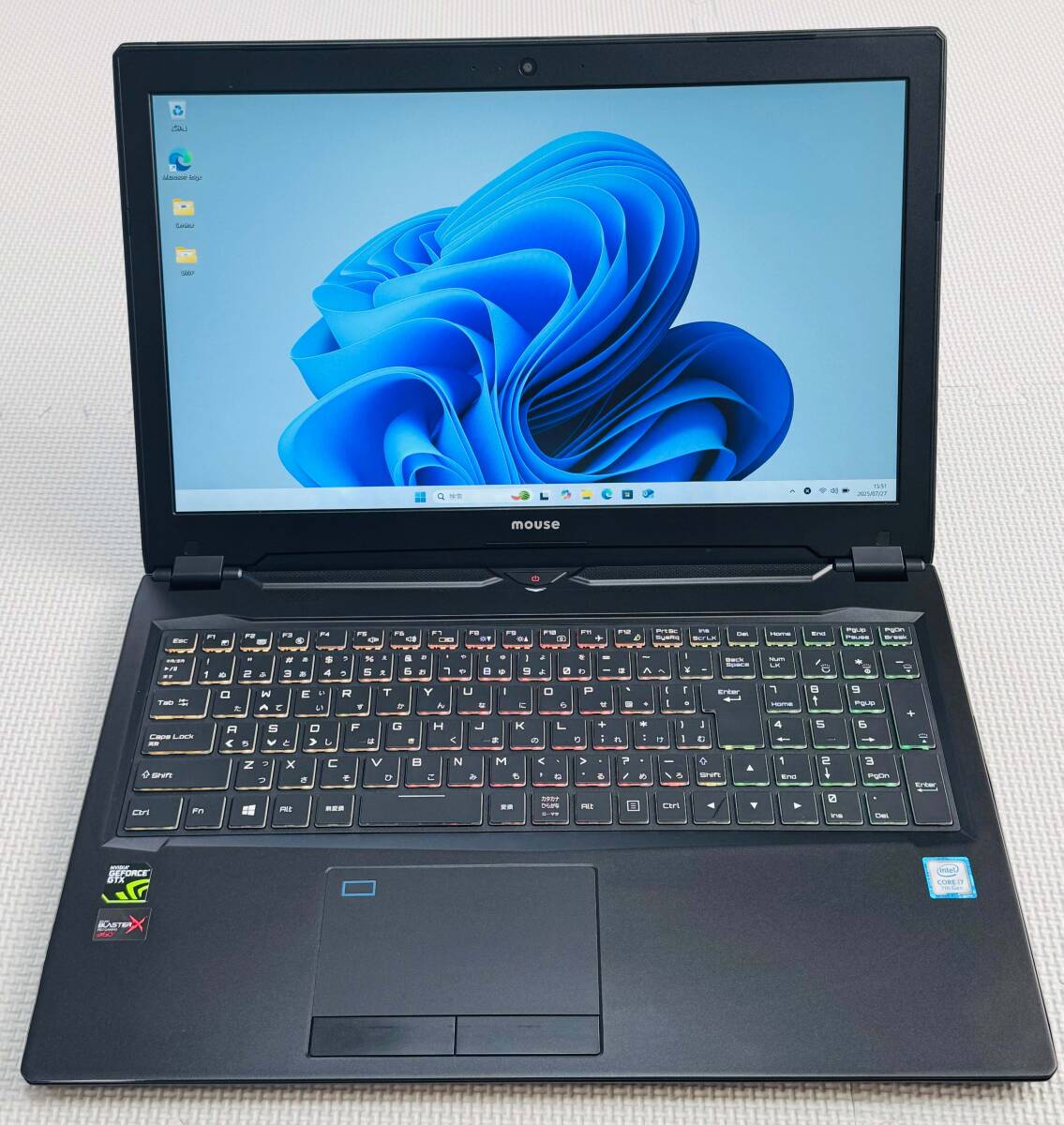 状態良 GeForce GTX1070 ゲーミングPC フルHD 15.6型 DAIV i577GA2-EX3