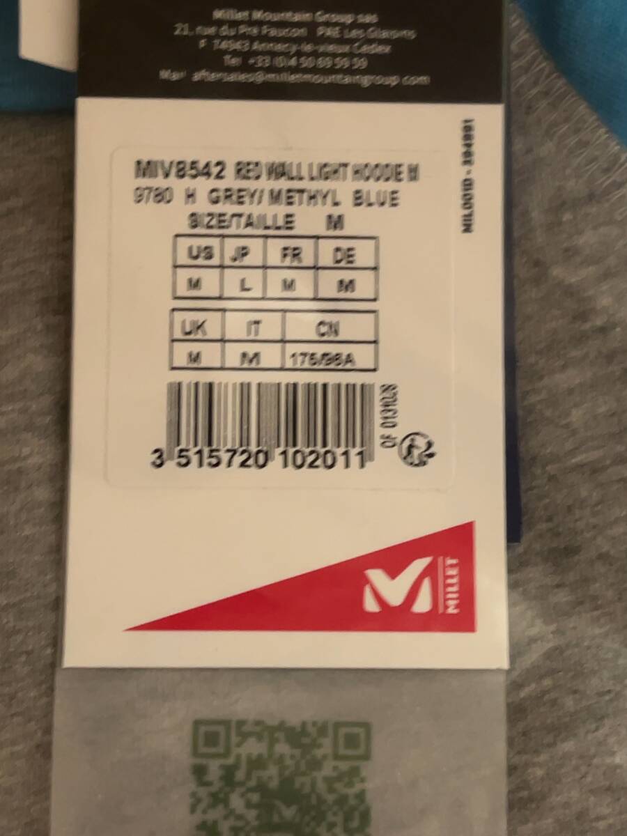 【未使用】MILLET ミレー RED WALL LIGHT HOODIE_2