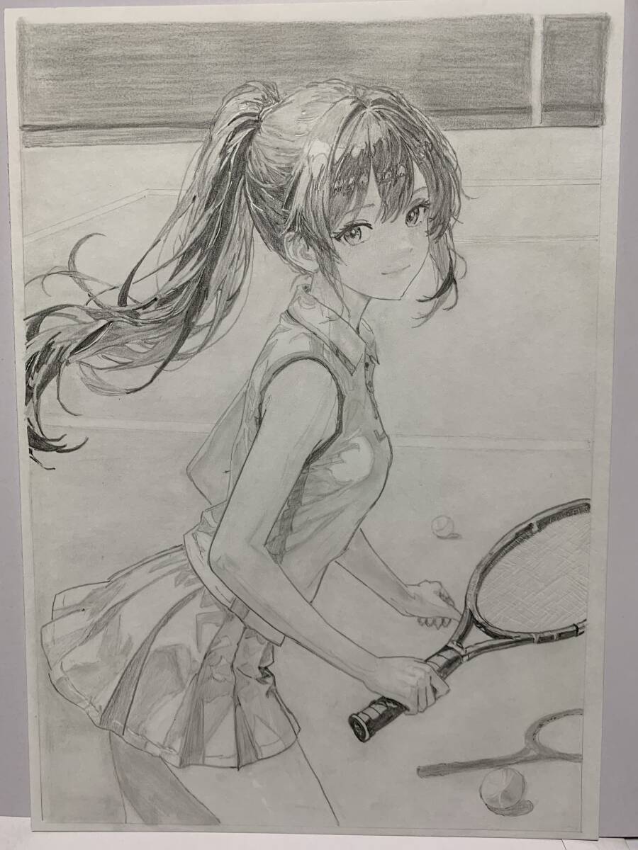 手描きオリジナルイラスト アニメ 創作 キャラクター テニス