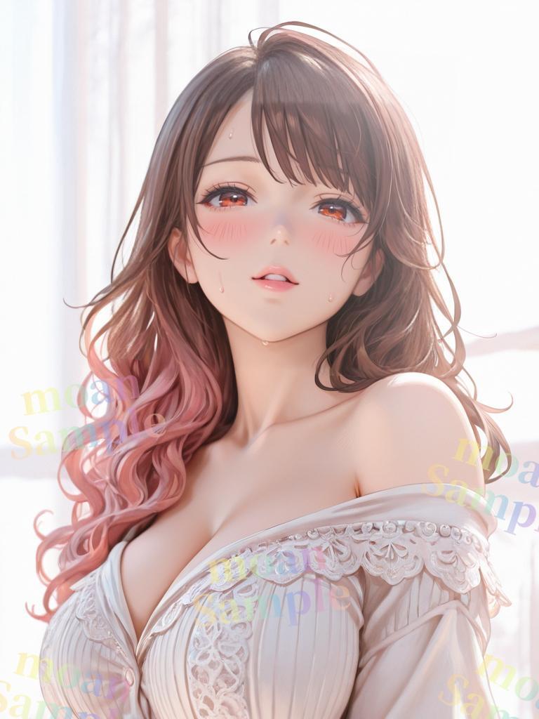 AIイラスト/A4ポスター/オリジナルキャラ/美女/美乳/美尻/同人/巨乳