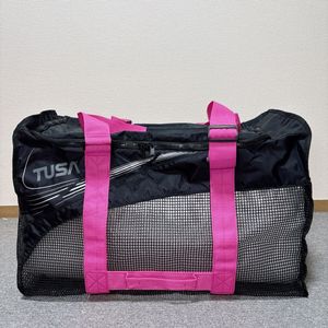 極美品 TUSA ツサ メッシュバッグ 104L 大容量 ダイビング ピンク ボストンバッグ マリン
