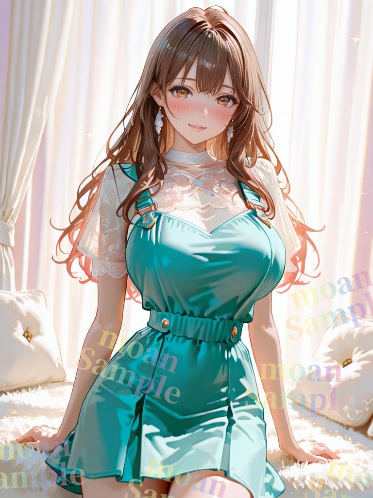 AIイラスト/A4ポスター/オリジナルキャラ/美女/美乳/美尻/同人/巨乳
