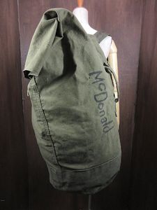 ビンテージ70's●ミリタリーステンシル入りキャンバスダッフルバッグ●251215n8-bag-bpリ