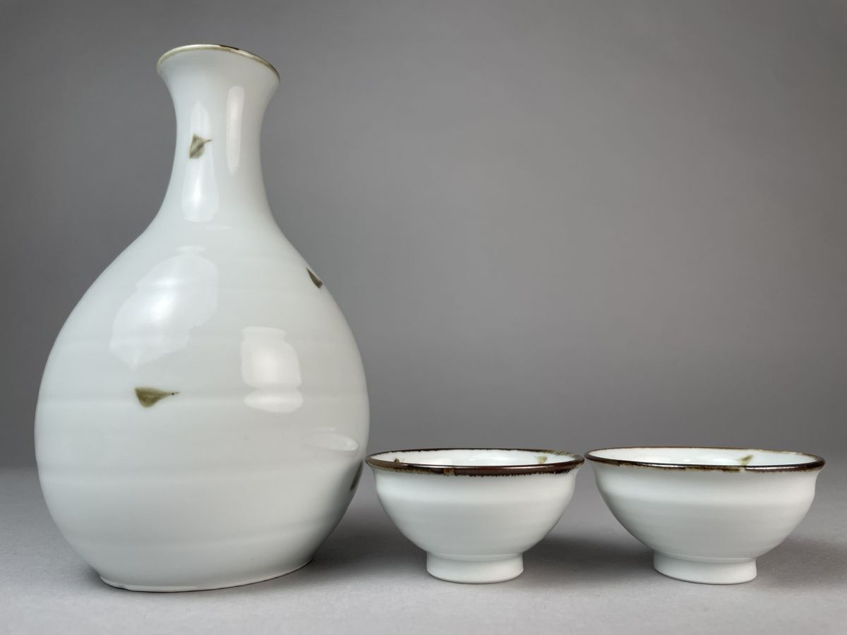 A801 光春窯 北大路魯山人写 蟹絵 酒器揃 3点セット◇共箱 美食倶楽部