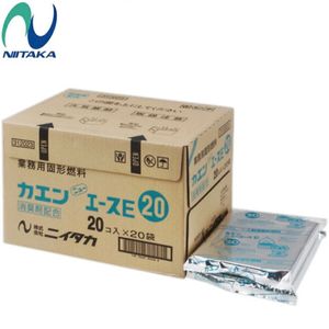 e) ニイタカ 固形燃料 カエン ニューエースE 20 1箱（400個)20個入×20袋 アルミ付 燃焼