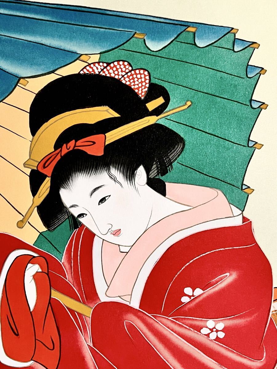【真作】若狭物外/唐美人春秋図/美人画/掛軸/名家伝来/AD-657 狩野雪信 唐美人図｜古美術・掛け軸の販売・買取・鑑定-松本松栄堂