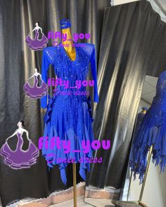 新品fifty_you　 レディース社交ダンス衣装　ラテン・ルンバドレス　セミオーダー　ダン