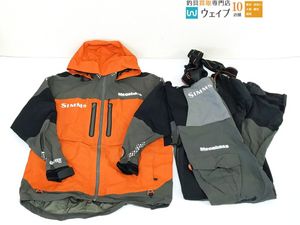 シムス × メガバス プロドライ ゴアテックス ジャケット ビブセット フューリーオレンジ