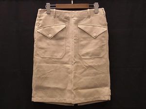 1円 ■美品■ HERMES エルメス リネン×コットン スカート ボトムス 表記サイズ 40 洋服