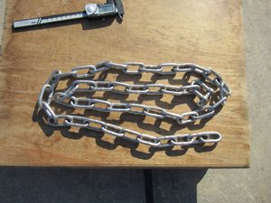 ステンレス製 チェーン 1本 約1.6m 線径：約φ7mm 約1.6kg シャクル サイズ9付 アサノ 中