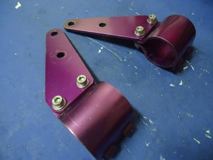 ヘッドライトステー アルミステー 　～φ41　パープル　デイトナ？　DAYTONA　CB400SF, V