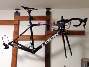 ジャンク品 Look 765 Optium Sサイズ カーボンフレーム リムブレーキ Ltwoo R9 ハンドル