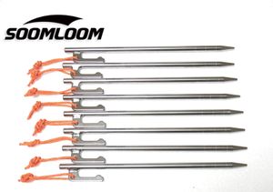 新品 Soomloom チタン ペグ 20cm 8本セット スームルーム タープ テント 固定 チタン製 T