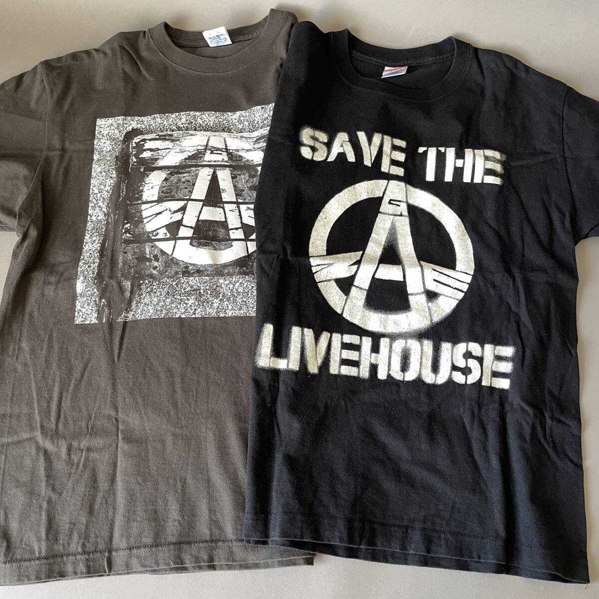 MS3901 GAUZE ガーゼ バンド Tシャツ 2点 SAVE THE LIVE HOUSE グレー