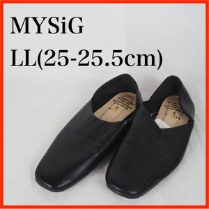OK7734★ポスト投函★新品* MYSiG*レディースバレエシューズ*LL（25-25.5cm）*黒