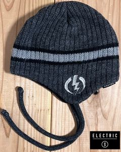 ELECTRIC 耳付 ニット帽 ダークグレー 古着 エレクトリック 帽子 ニットキャップ ビーニ