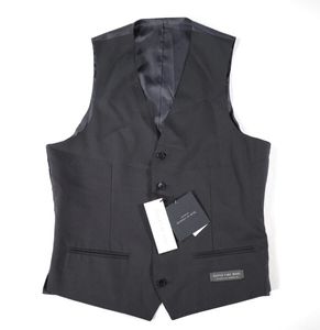 【ABAHOUSE／アバハウス】SUPER FINE WOOL ウール100% ジレ ベスト・50LLサイズ・ブラッ