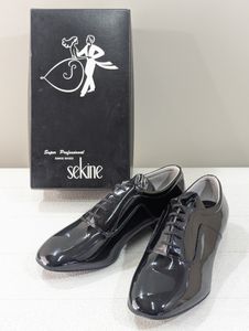 sekine ダンスシューズ メンズ 黒 エナメル 27cm 1足 社交ダンス セキネ 靴