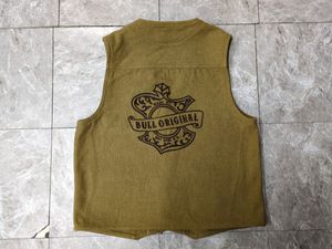 9．GLADHAND BULLORIGINAL B.S.M.G デカロゴ刺繍 ウール ベスト ジレ グラッドハンド ブ