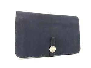 1円 HERMES エルメス ドゴンGM ヴォーロデオ 二つ折り 長財布 ウォレット 小銭入れ 札入