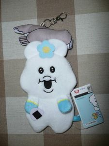 んぽちゃむ　リール付きぬいぐるみパスケース