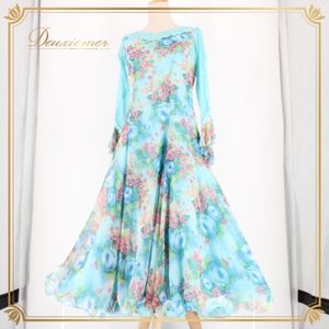 社交ダンス 衣装 スタンダード ドレス ワンピース パーティドレス lovely dancing 水色