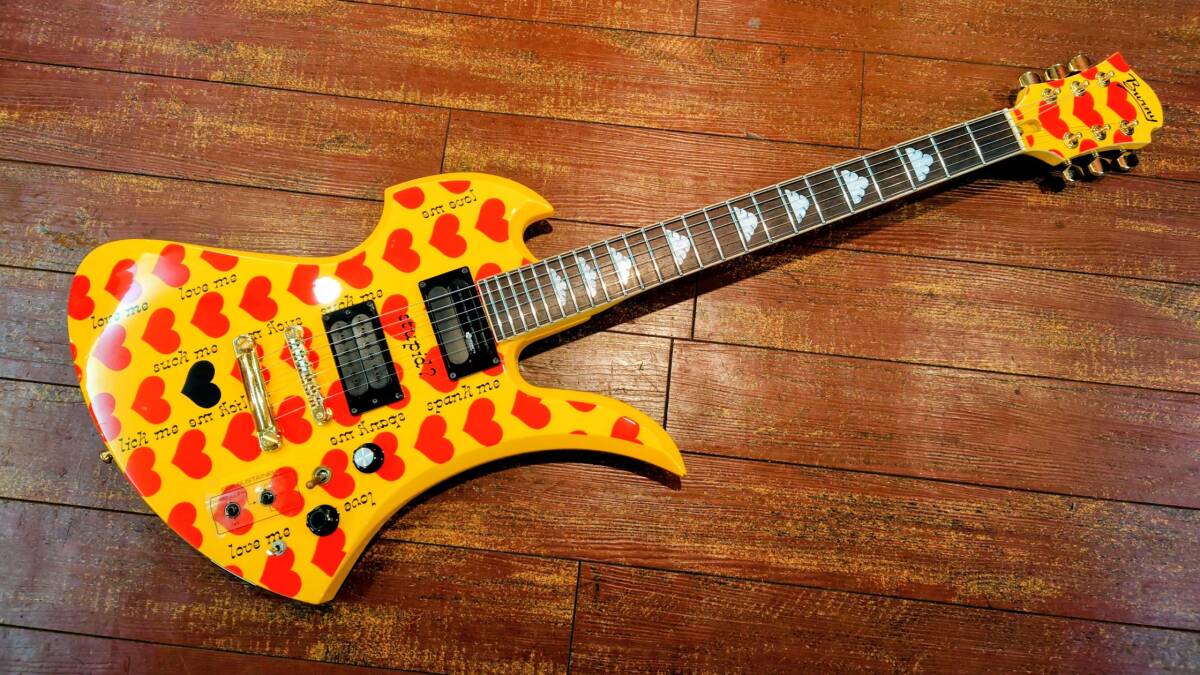 HIDE モッキンバード　イエローハート　145s BURNY by FERNANDES】完全調整＆清掃済み美品!!!☆MG-145S HY☆Yellow
