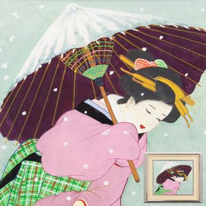真作保証 宮下柚葵『早春』肉筆 日本画 美人画 原画 約58cm R8SD302 宮下柚葵の値段と価格推移は？｜21件の売買データから宮下柚葵の価値が