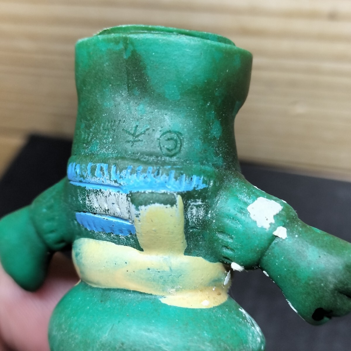 昭和レトロ 不二家 木馬座 ケロヨン 指人形 高さ約6cm 当時物 カエル