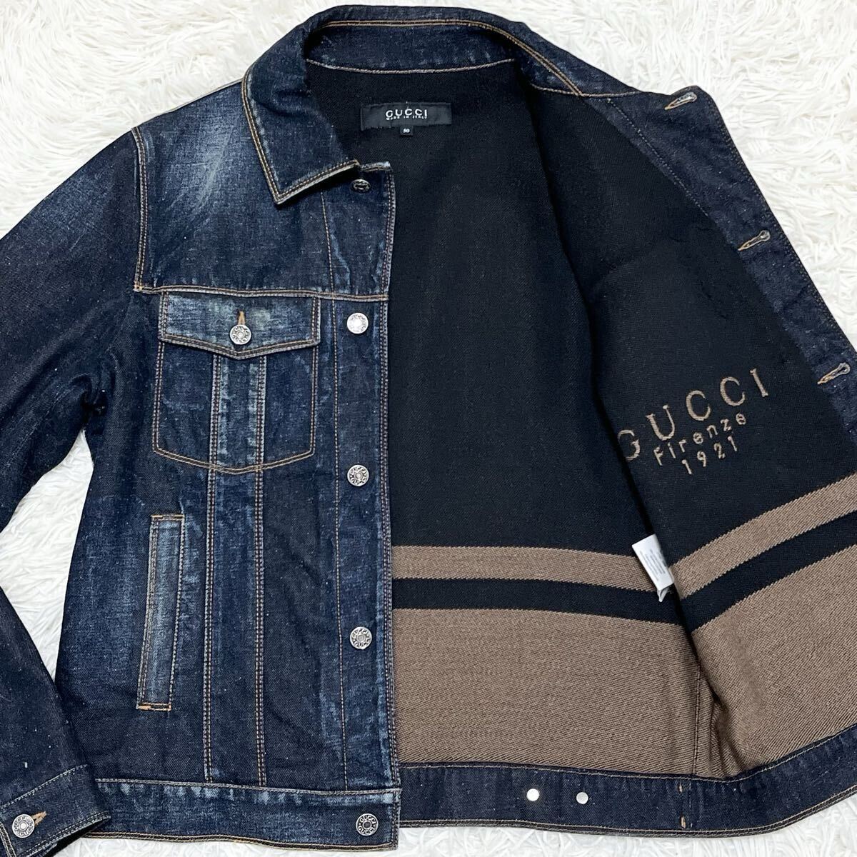 極美品 XLサイズ トムフォード期 グッチ GUCCI デニムジャケット G