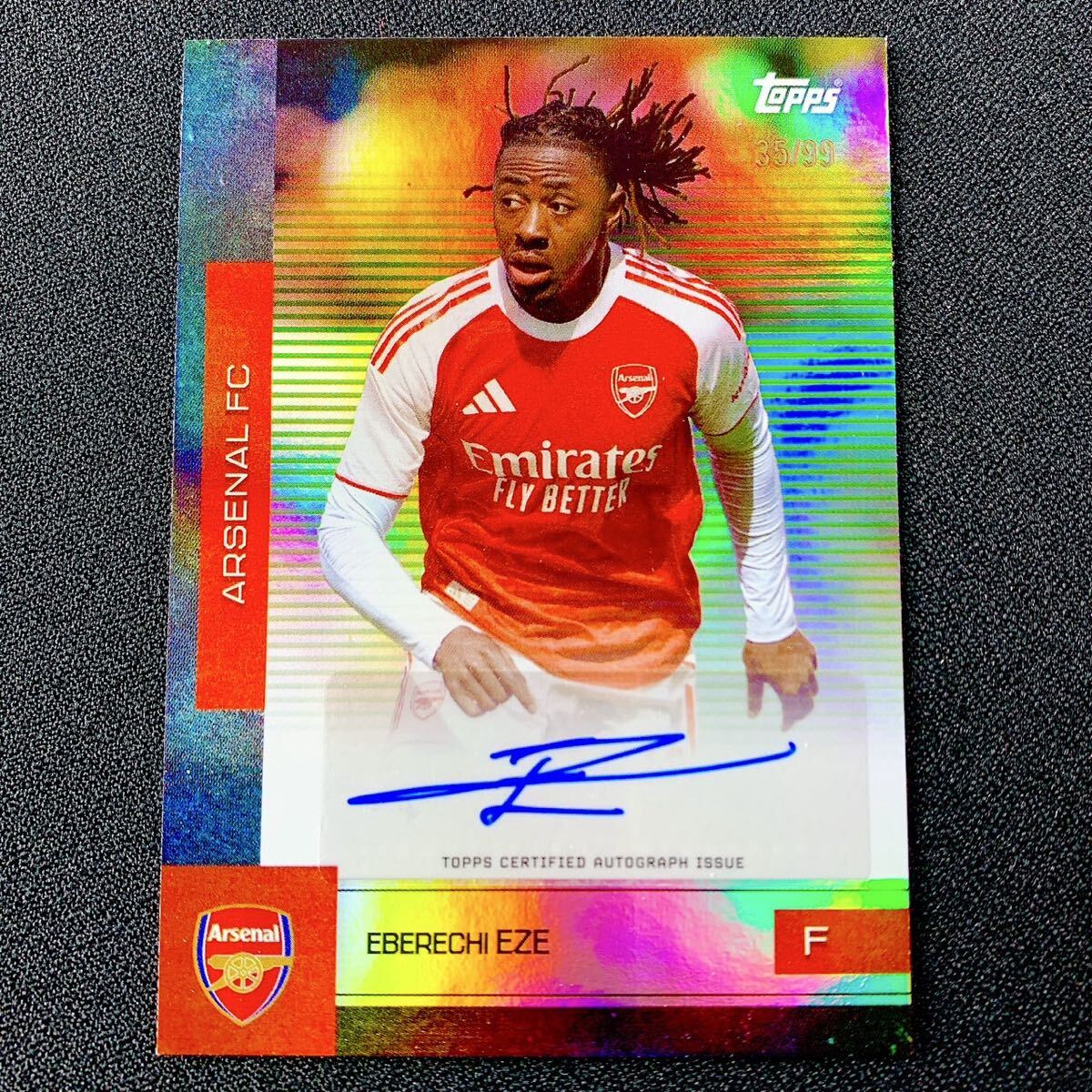 激レア【EBERECHI EZE】99シリ 直筆サインカード Topps Arsenal TEAM