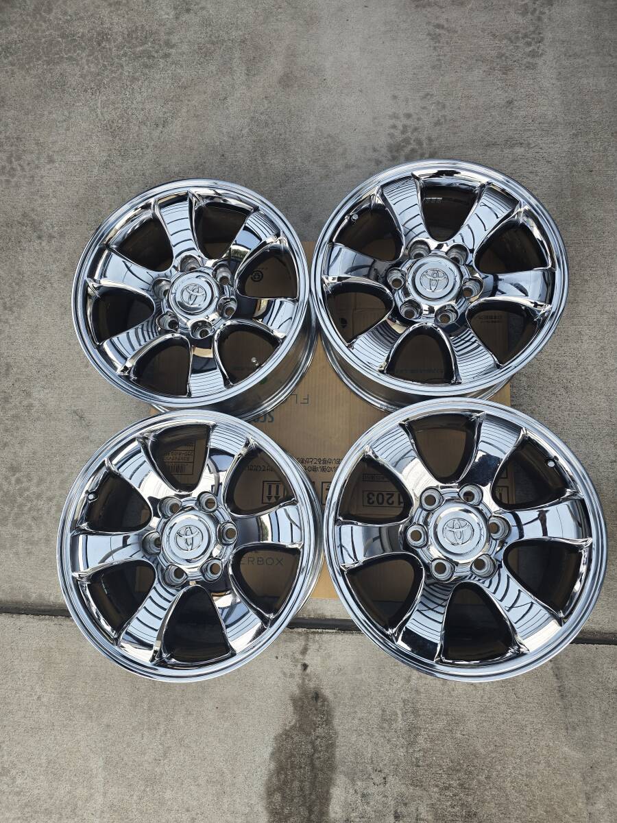 希少！！プラド純正ホイール メッキ施工 ハイエース(6穴)｜売買された