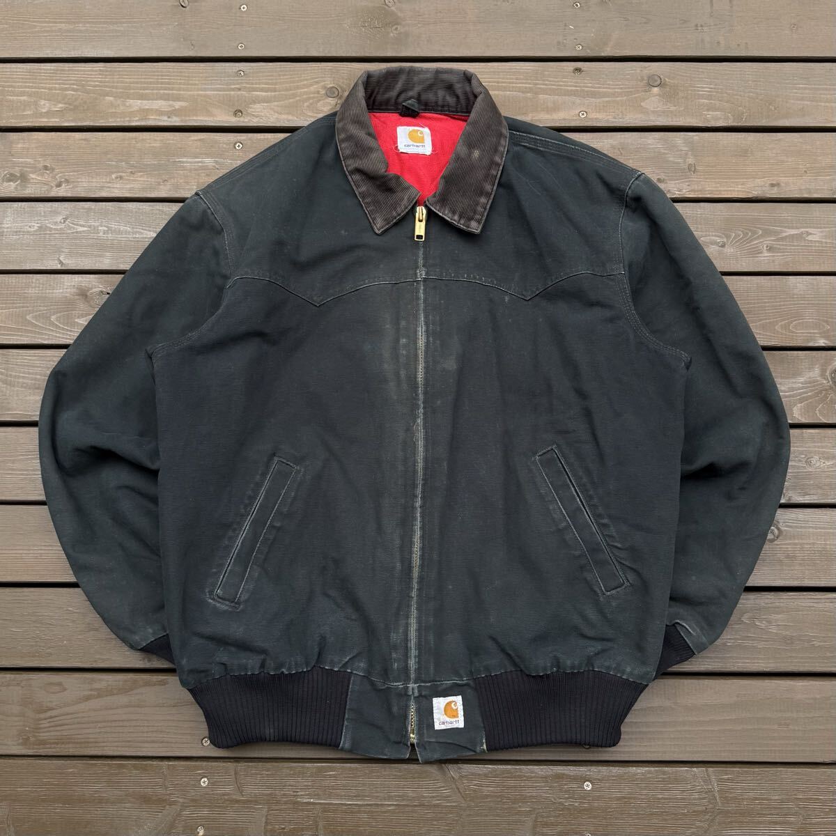90s 00s carhartt Santa Fe Jacket サンタフェジャケット 黒 XL J13BLK