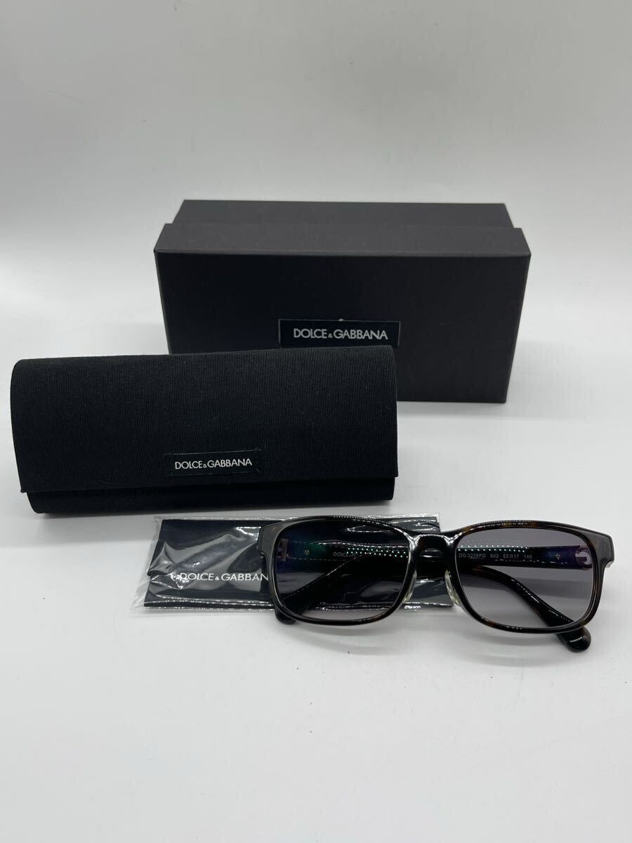 1円スタート】DOLCE&GABBANA サングラス 美品DG3238PD べっ甲柄
