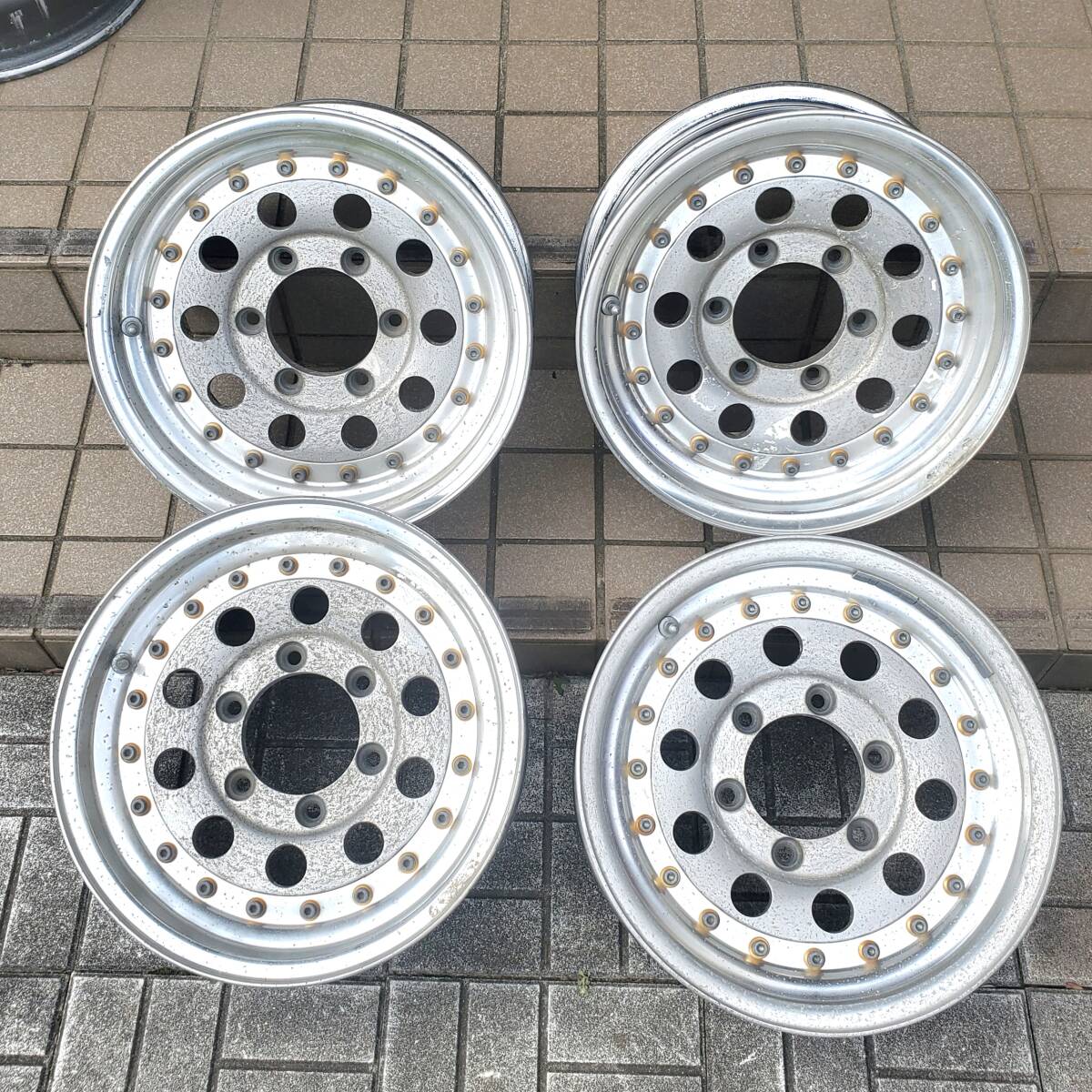 ダンロップ製レンコンホイール6.5j 6穴ホイール 4本セット売り切り 旧